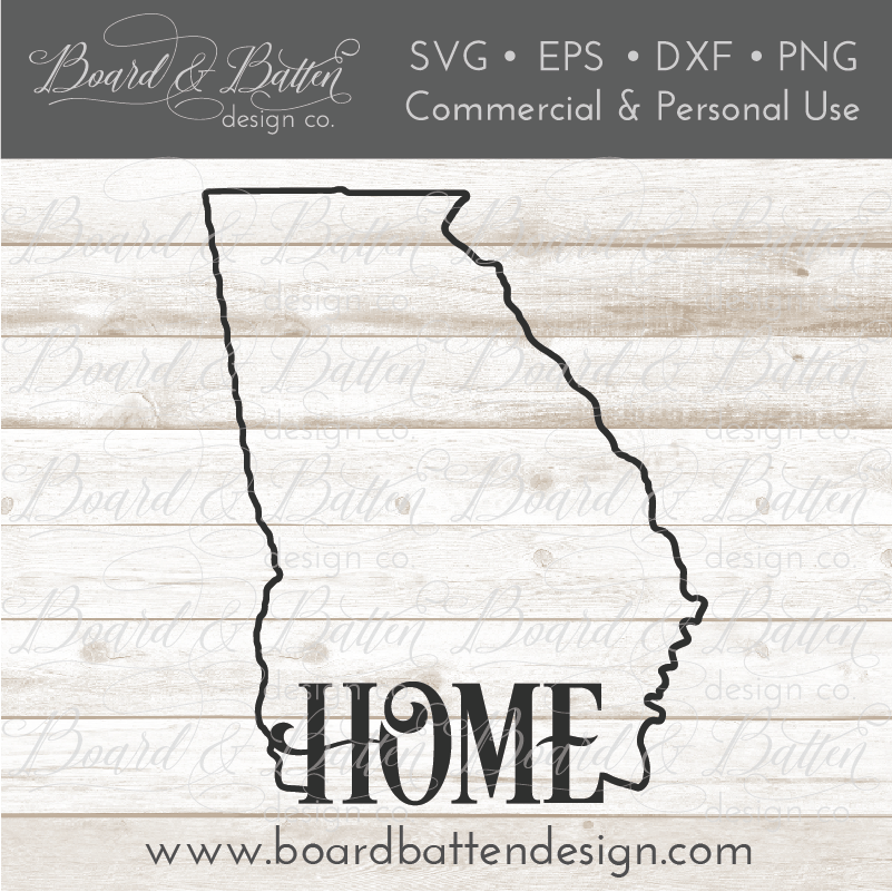 Download State Outline Home Svg File Ga Georgia Board Batten Design Co