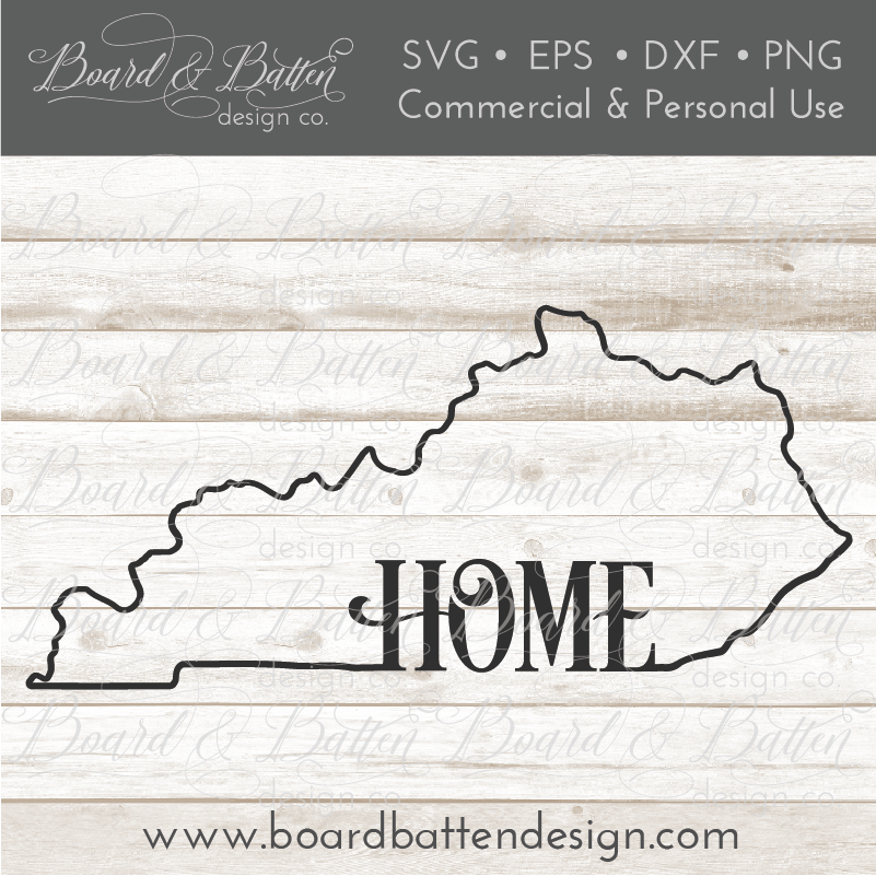 Download State Outline "Home" SVG File - KY Kentucky - Board ...