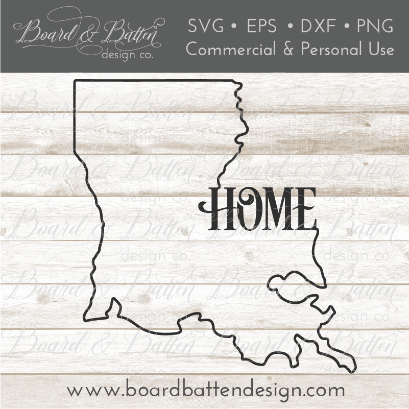 Download State Outline "Home" SVG File - LA Louisiana - Board ...