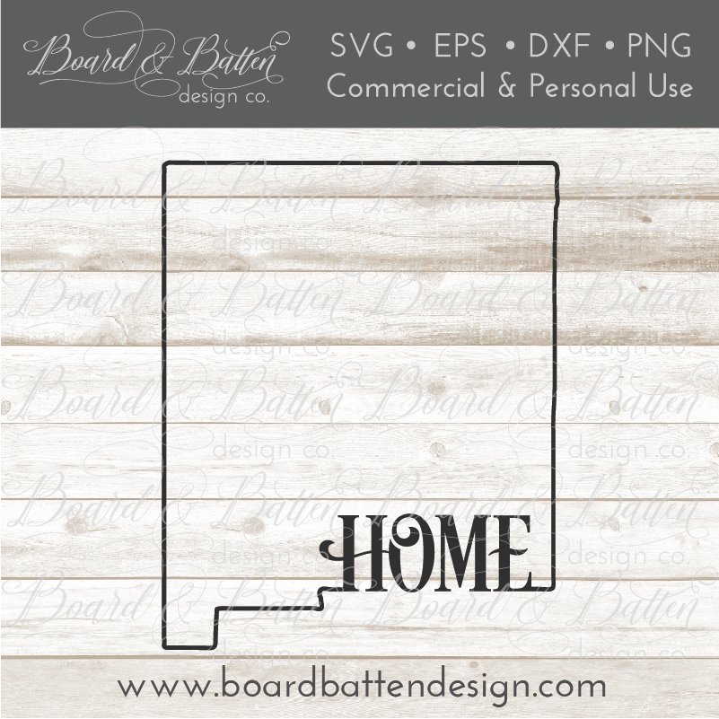 Download State Outline Home Svg File Nm New Mexico Board Batten Design Co