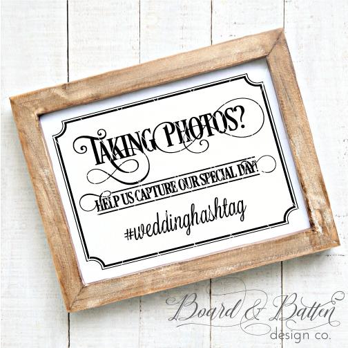 Download Taking Photos Wedding Hashtag SVG File - WS5 - Board ...