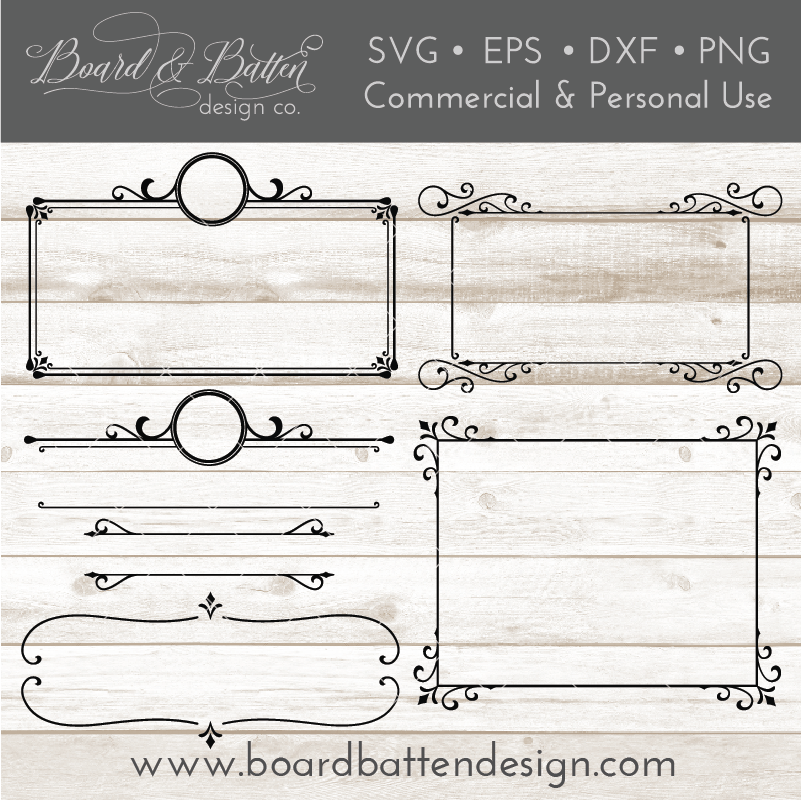 Download Vintage Sign Frames Style 2 Svg File Set Board Batten Design Co