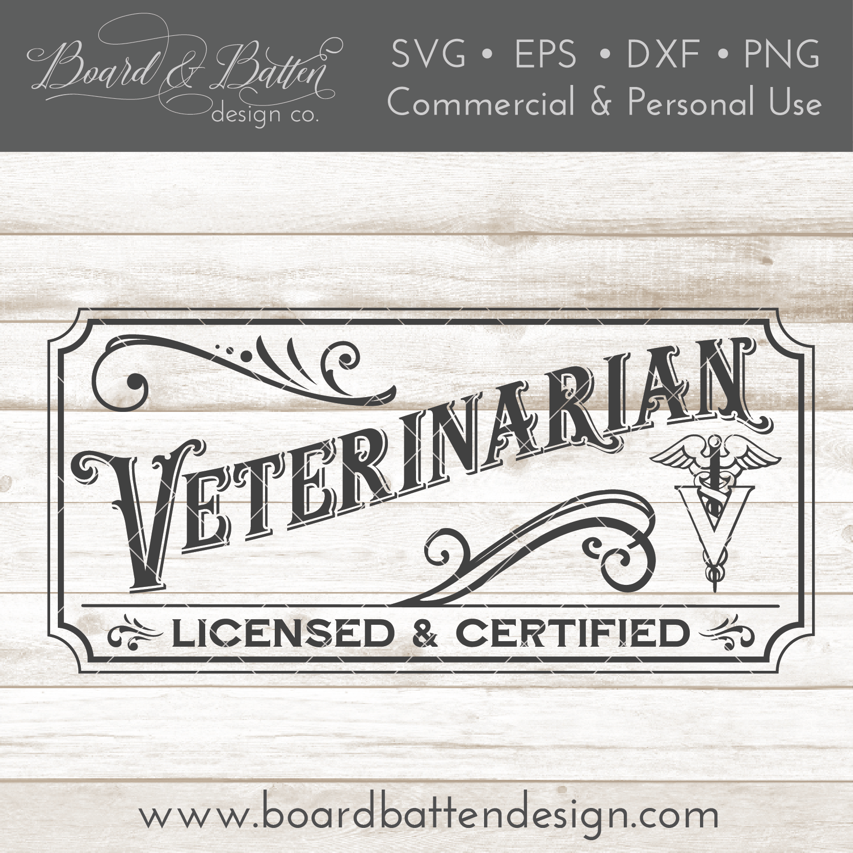 Download Vintage Veterinarian Sign SVG File - Board & Batten Design Co.