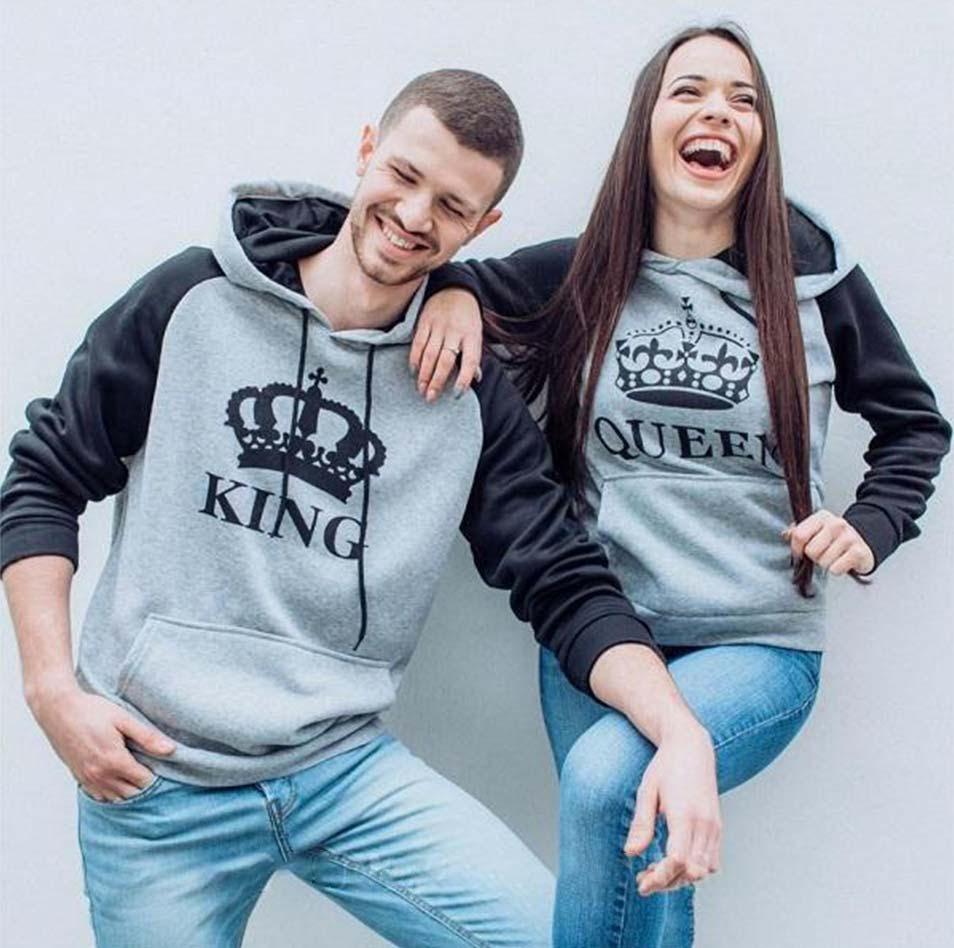 black king and queen hoodies