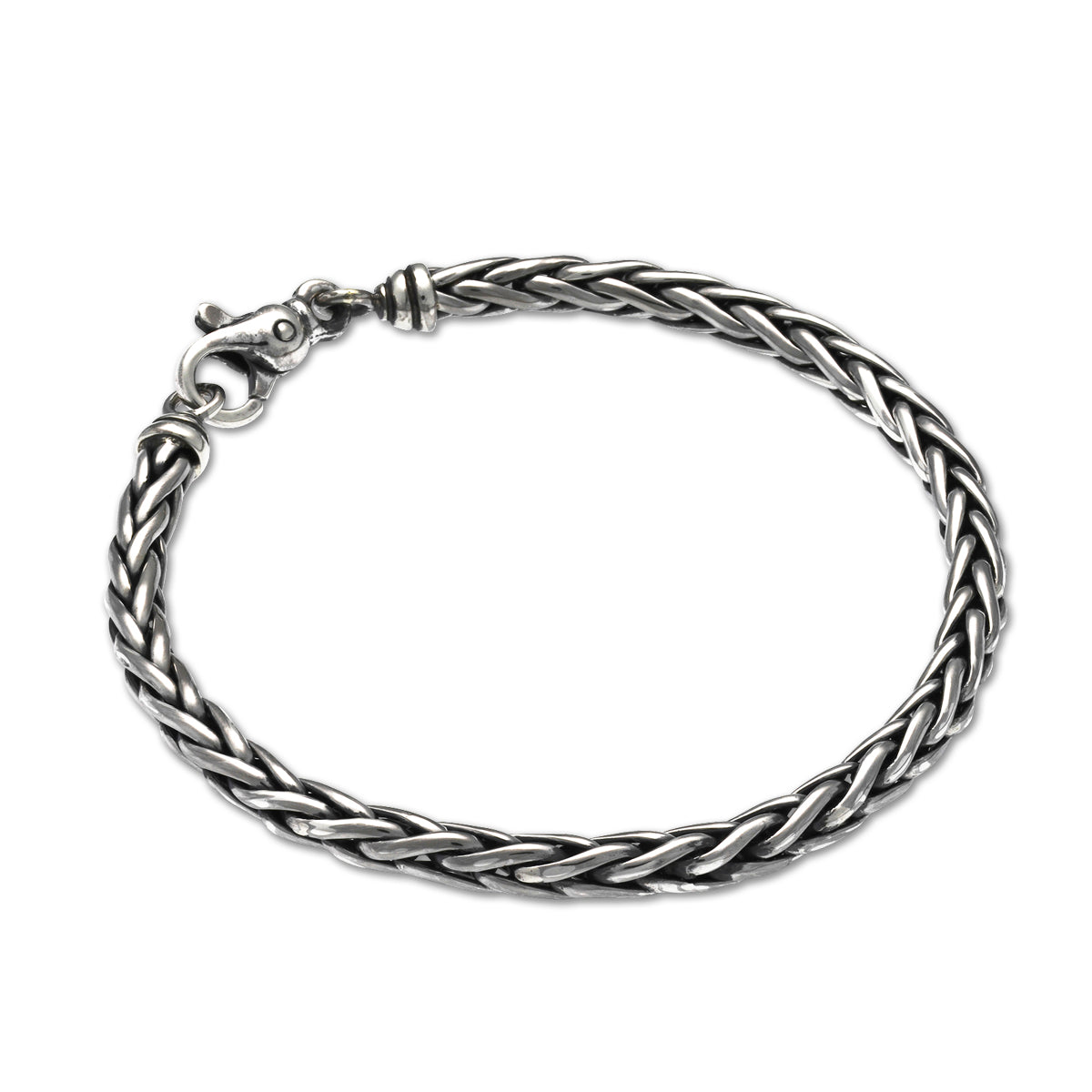 Mens Thin Woven Chain Bracelet