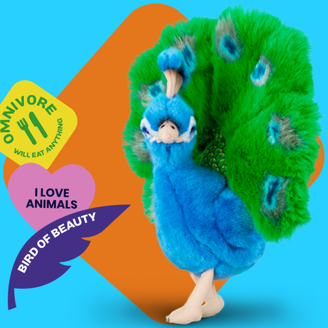 Living Nature Plush Peacock