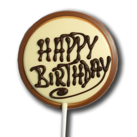 Chocolate Happy Birthday Lollipop