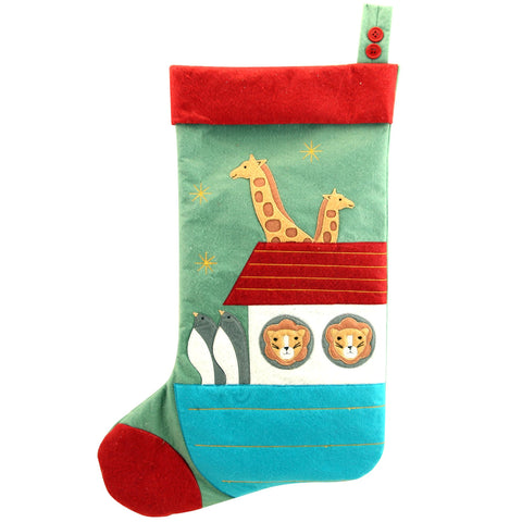 Gisela Graham Large Felt Noah's Ark Stocking