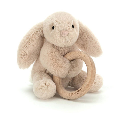 Jellycat Shooshu Bunny Wooden Ring Toy Gift For Babies Buy Online At Maple