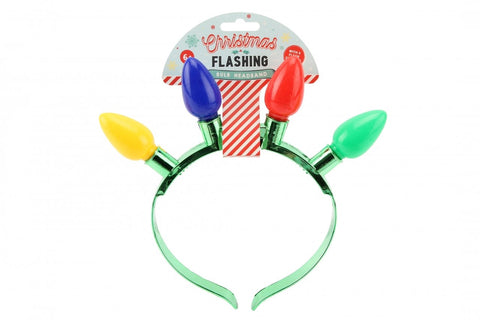Joy to the World Flashing Bulb Headband