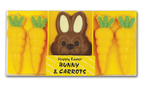 Easter bunny and carrot chocolate pack