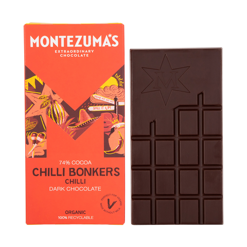 dark chocolate & chilli bar - Montezuma - maple 