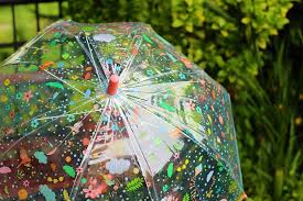 Djeco Kids Umbrellas Transparent Back To School Maple