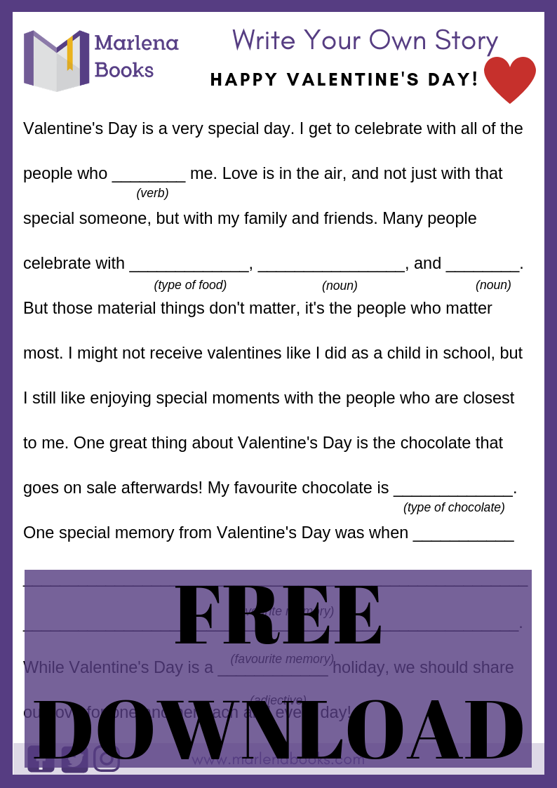 Free Printable Valentine's Day Mad Libs Printable Word Searches