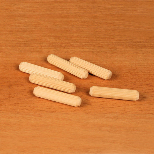 Wood Dowel Pins - 1/4 x 2 Multi-Groove