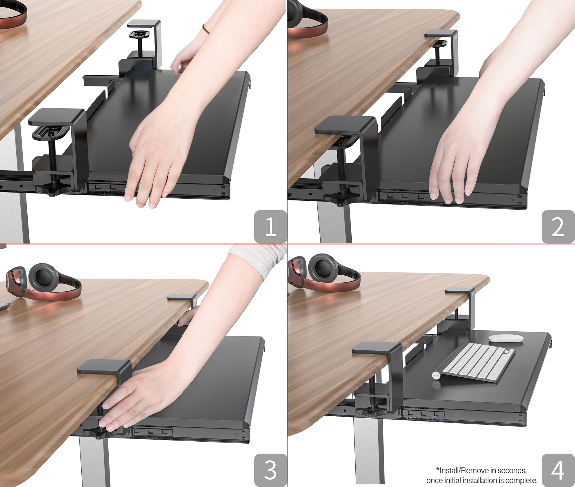 Clamp On Keyboard Tray For Desk Defy Desk
