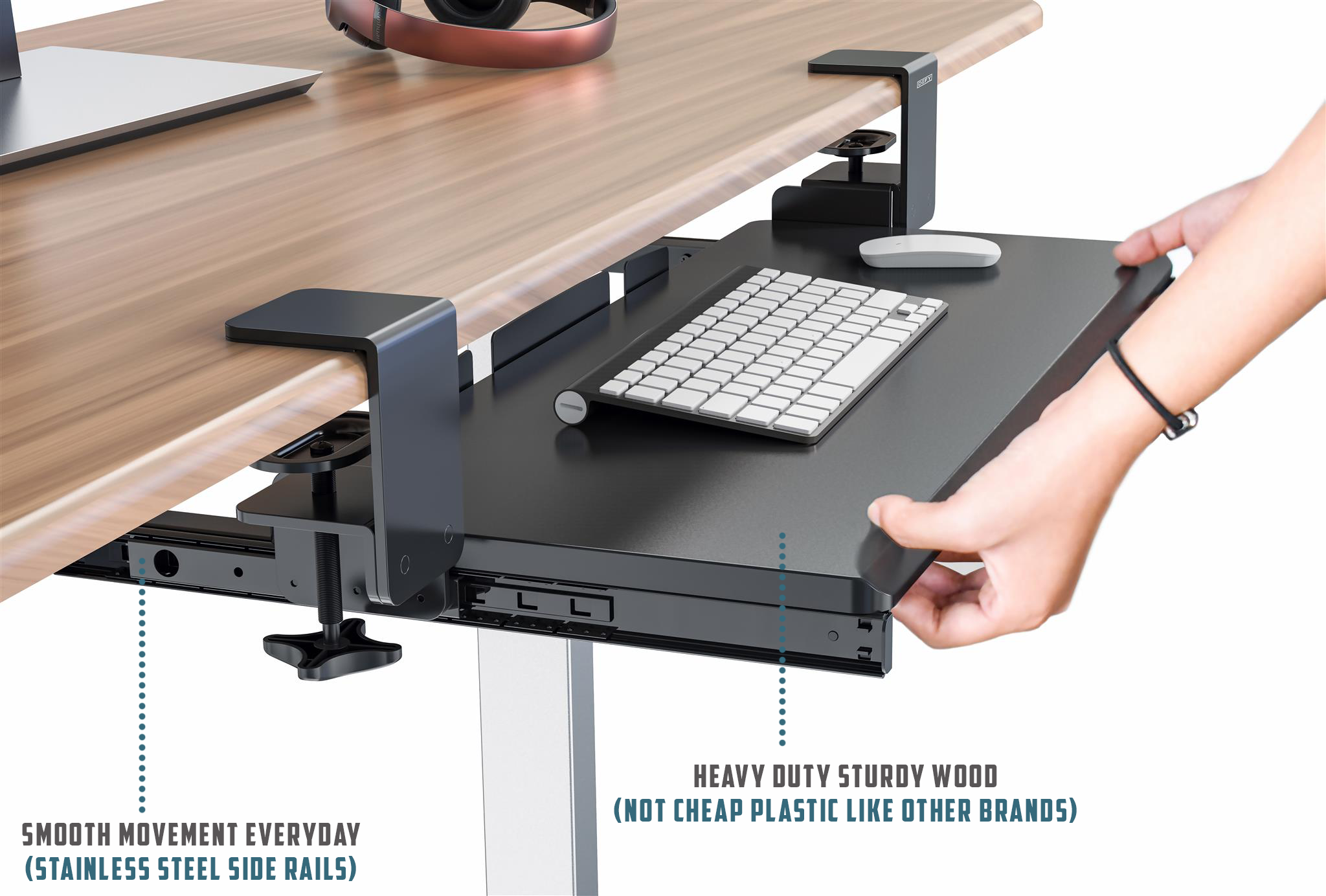 Clamp On Keyboard Tray For Desk Defy Desk