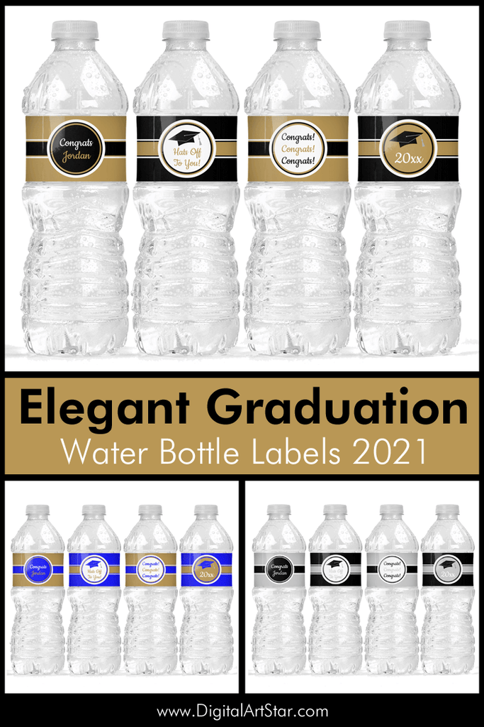 Elegant Graduation Party Decorations Printable Graduation Water Bottle Labels 2021