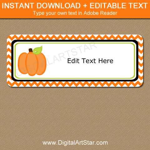 Orange Pumpkin Halloween Return Address Labels Printable