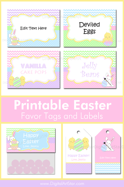 Printable Easter Favor Tags and Easter Labels