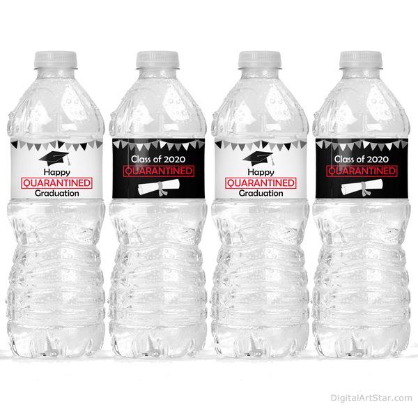 Graduation Quarantine Party Supplies Water Bottle Labels