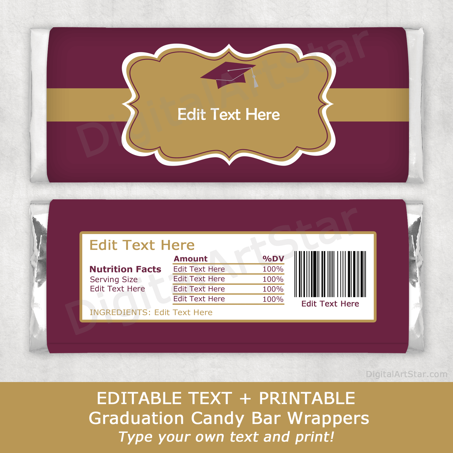 Candy bar wrapper template for mac