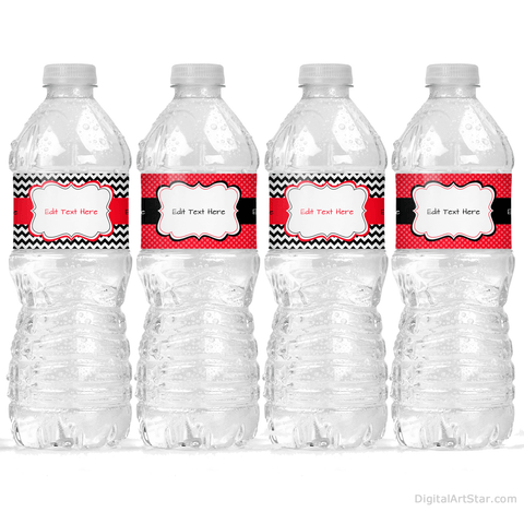 Christmas Candy Cane Water Bottle Labels – Candy Wrapper Store