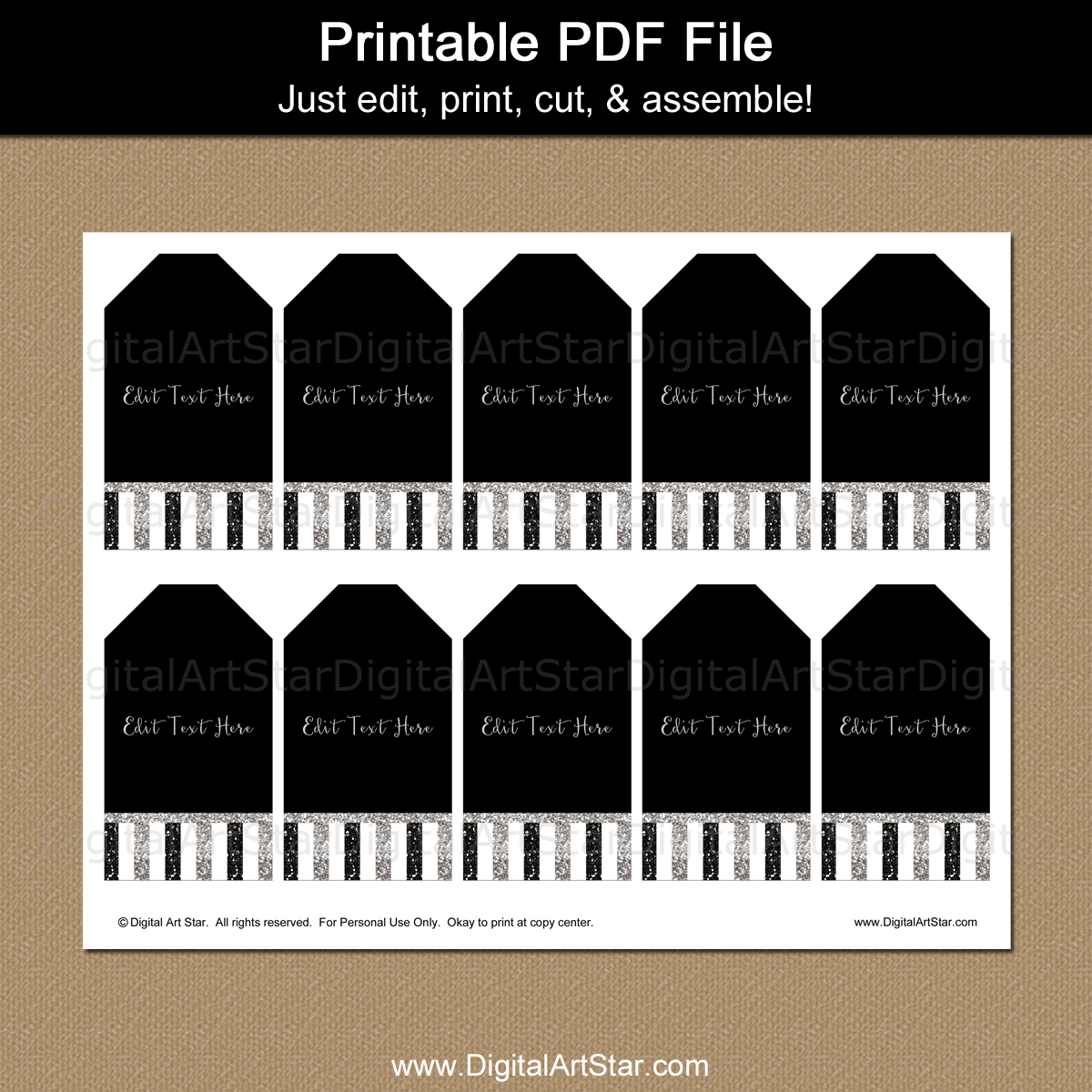 Printable Baby Shower Gift Tags Editable Party Favor Labels