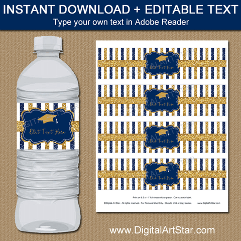 Printable Dallas Cowboys Water Bottle Labels Instant DIY