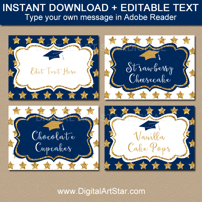 navy-and-gold-printable-graduation-food-labels-with-glitter-stars-digital-art-star