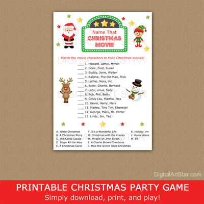 Printable Party Decorations and Party Favors | Digital Art Star