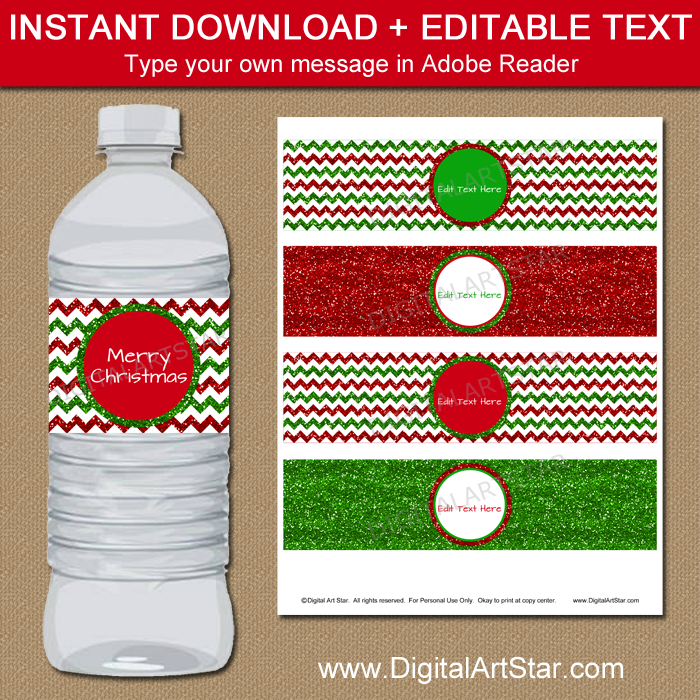 printable-christmas-water-bottle-labels-digital-art-star