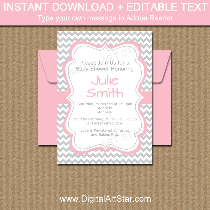 Printable Baby Shower Invitation Templates Pregnancy Announcements Digital Art Star