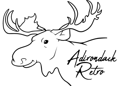 Adirondack Retro Moose Logo