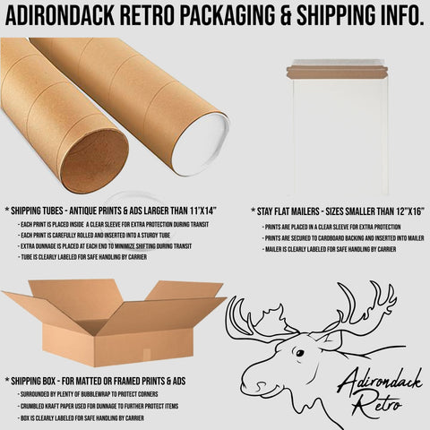 Adirondack Retro Packaging and Shipping Info