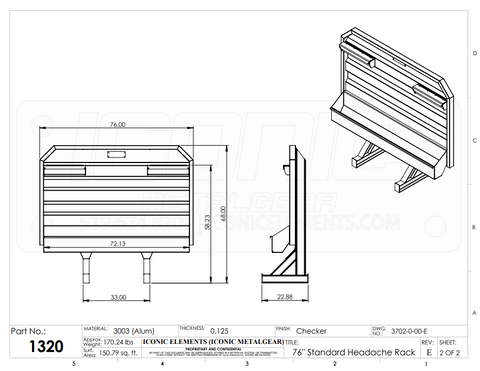 Stainless Steel Enclosed Semi Truck Headache Racks - Iconic MetalGear