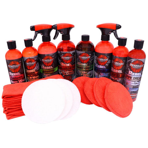 Renegade Products Lifted Truck & Forged Wheel Metal Polishing & Detailing Complete Kit Complete with Metal Polishing Products, Spray Wax, Rubber Vinyl