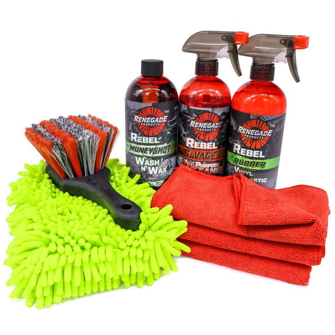 Renegade Products Lifted Truck & Forged Wheel Metal Polishing & Detailing  Complete Kit Complete with Metal Polishing Products, Spray Wax, & Rubber