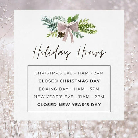 Holiday Hours