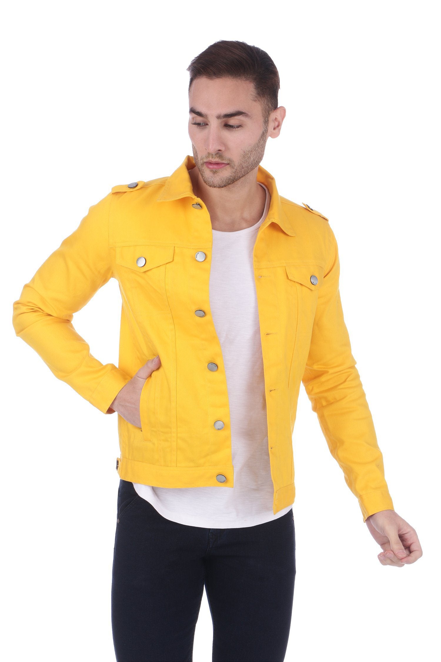 denim yellow jacket