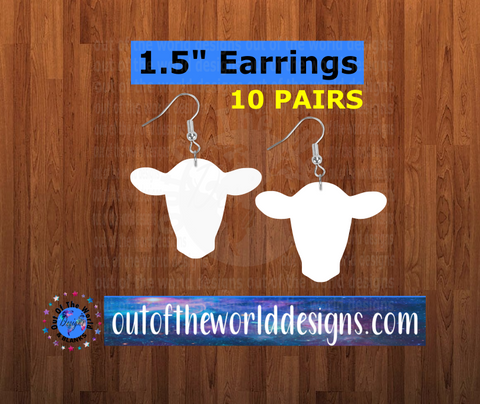 Buy Ds SUBLIMATION BLANKS COW Head Earrings Cattle Earrings Dangle