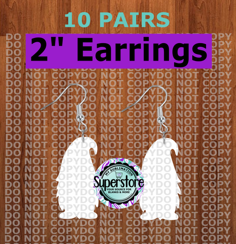 NEW** Gnome - earrings size 1.5 inch - BULK PURCHASE 10pair – My Sublimation  Superstore