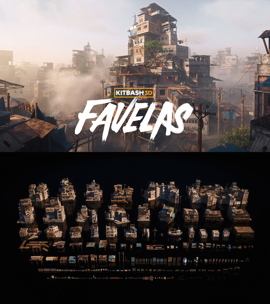 favelas 3d asset pack by kitbash3d