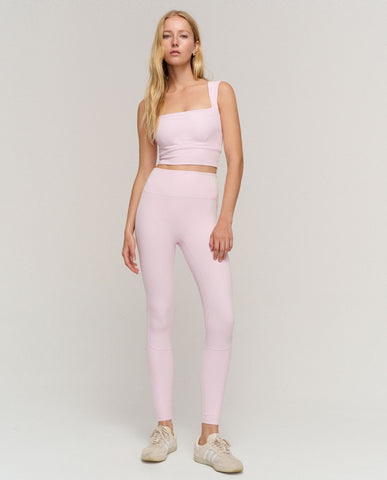 Women's Pink Cotton Regular Activewear Leggings