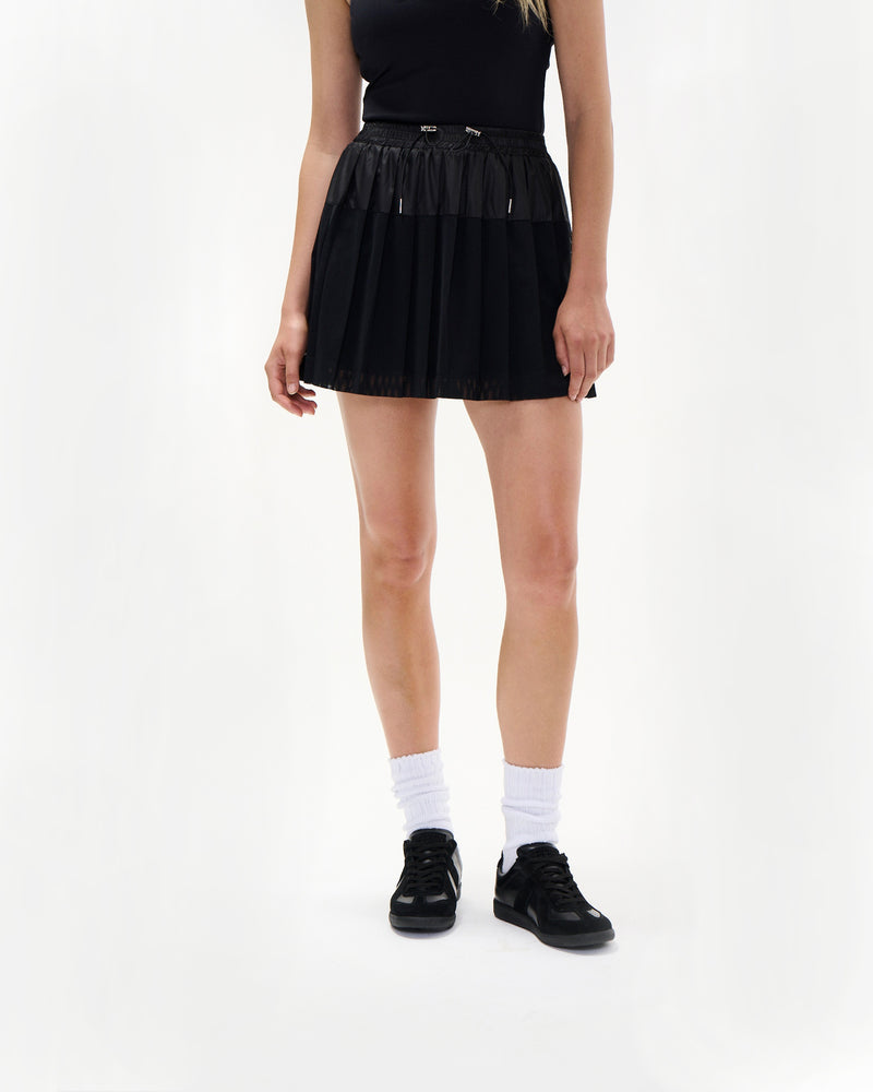 NAOMI MESH COMBO SKIRT BLACK – NYLORA