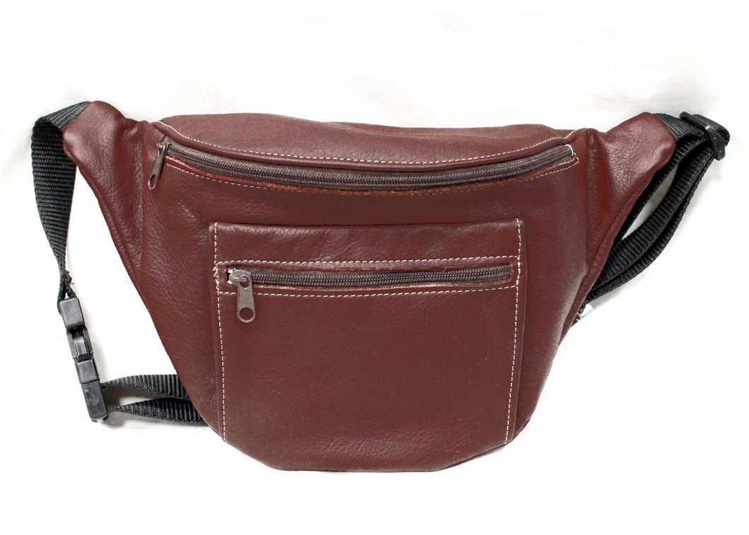 large leather fanny pack