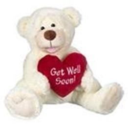 get well soon with teddy bear