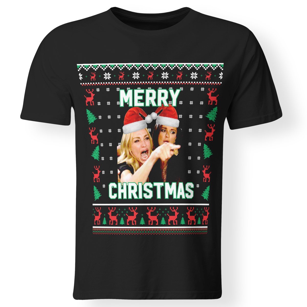 Woman Yelling at a Cat Ugly Christmas Sweater T-Shirt Meme ...