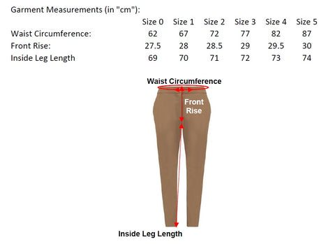Danny Pant Measurement Chart