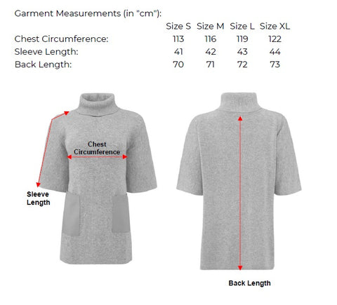 Evelyn Cape Measurement Chart